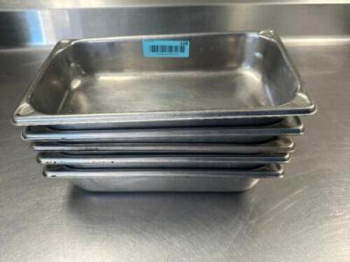 (6) 1/3 SIZE STAINLESS INSERTS