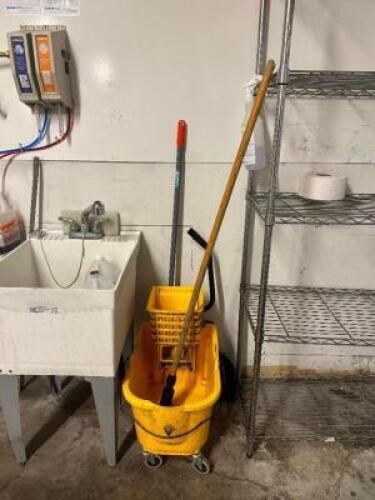 MOP BUCKET WITH MOP STICK AND DUST PANS