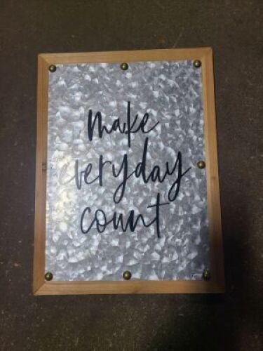 DESCRIPTION: (4) BOXES OF SIGNS RUSTIC INFORMATION: MAKE EVERYDAY COUNT QTY: 4
