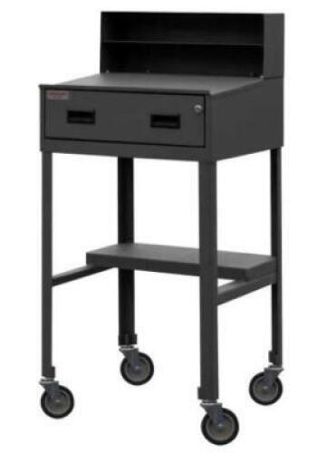 DESCRIPTION: (1) WORKSTATION DESK BRAND/MODEL: DURHAM INFORMATION: GRAY, STEEL SIZE: 23"W x 20"D RETAIL$: $445.95 EA QTY: 1