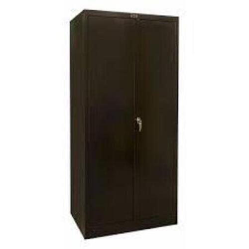 DESCRIPTION: (1) LOCKING STORAGE CABINET BRAND/MODEL: HALLOWELL/425S18A-PT INFORMATION: BLACK, 4 ADJUSTABLE SHELVES SIZE: 48"W X 18"D X 78"H RETAIL$: