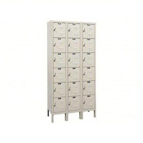DESCRIPTION: (1) BOX LOCKER&nbsp;&nbsp;BRAND:&nbsp;HALLOWELL #4HE22INFORMATION: TAN,&nbsp;LOUVERED, PADLOCK HASPSIZE:&nbsp;36 IN X 15 IN X 78 IN, 6 TIERS, 3 UNITS WIDERETAIL$: $819.91 EAQTY: 1