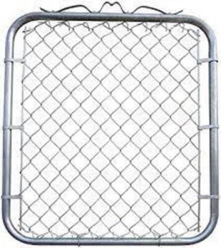 DESCRIPTION: (1) CHAIN LINK GARDEN WALKING FENCE GATE BRAND/MODEL: MTB INFORMATION: GALVANIZED SIZE: 43-1/2" X 46" RETAIL$: $119.90 EA QTY: 1