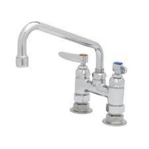 DESCRIPTION: (1) DOUBLE PANTRY FAUCET BRAND/MODEL: T & S #B-0227 INFORMATION: CHROME FINISH SIZE: 4" CENTERS RETAIL$: $152.07 EA QTY: 1