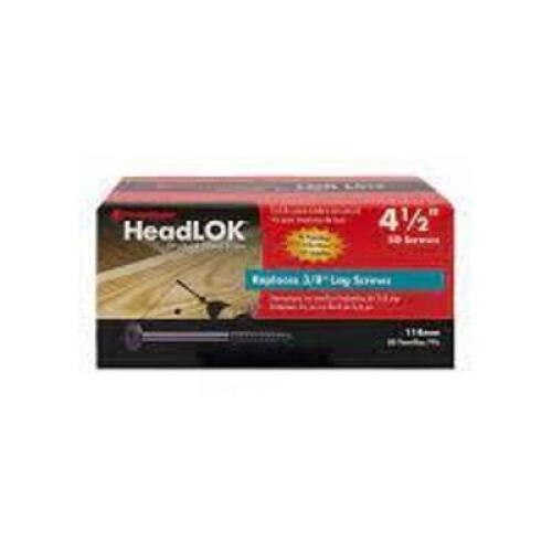 DESCRIPTION: (2) BOXES OF (50) SCREWS BRAND/MODEL: HEADLOK INFORMATION: WOOD SCREW SIZE: 4-1/2" RETAIL$: $45.99 EA QTY: 2