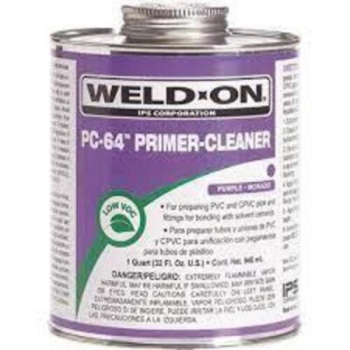 DESCRIPTION: (4) PRIMER AND CLEANER BRAND/MODEL: WELD ON PC-64 RETAIL$: $6.00 EA SIZE: 8 OZ QTY: 4