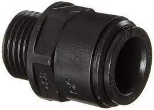 DESCRIPTION: (5) BAGS OF (10) CONNECTORS BRAND/MODEL: JOHN GUEST #PM011514E INFORMATION: BLACK, PLASTIC SIZE: 15 MM X 1/2 BSP RETAIL$: $58.97 PER BAG