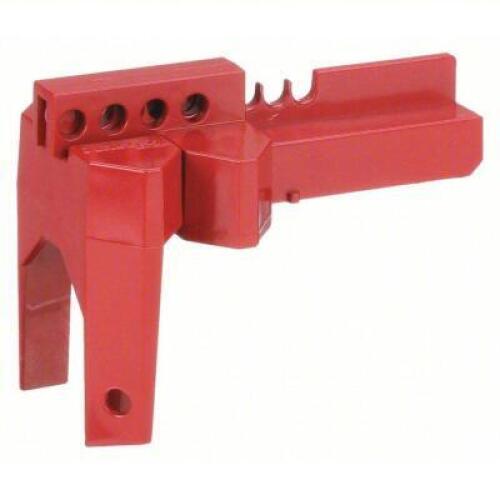 DESCRIPTION: (6) ADJUSTABLE BALL VALVE LOCKOUT BRAND/MODEL: MASTER LOCK #20JE32 INFORMATION: RED SIZE: CLAMP ON, FOR QUARTER TURN HANDLE HANDLE TYPE R