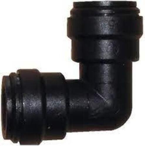 DESCRIPTION: (5) BAGS OF (10) RIGHT ANGLE CONNECTORS BRAND/MODEL: JOHN GUEST #PM0315E INFORMATION: BLACK, PLASTIC SIZE: 15MM RETAIL$: $30.00 PER BAG Q