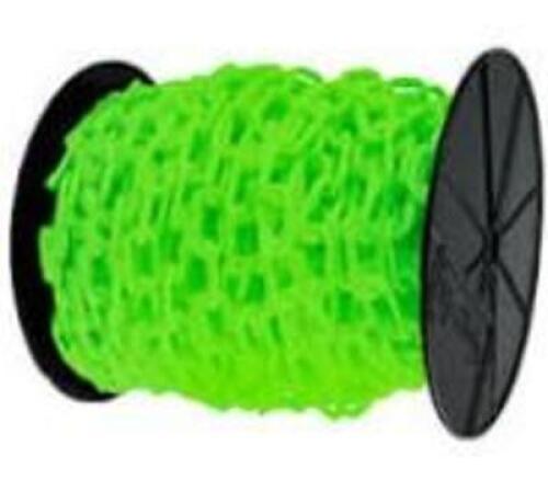 DESCRIPTION: (2) SPOOL OF PLASTIC CHAIN BRAND/MODEL: STOCK ROOM + INFORMATION: GREEN RETAIL$: $60.00 EA QTY: 2