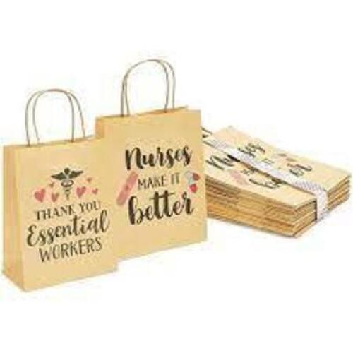 DESCRIPTION: (2) BUNDLES OF APPROX (20) PARTY BAGSBRAND/MODEL: BLUE PANDAINFORMATION: "THANK YOU ESSENTIAL WORKERS"RETAIL$: $18.99 PER BUNDLEQTY: 2