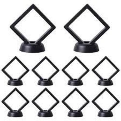 DESCRIPTION: (3) BOXES OF (10) COIN DISPLAY CASES BRAND/MODEL: SHEIN INFORMATION: BLACK WITH STAND RETAIL$: $8.04 EA QTY: 3