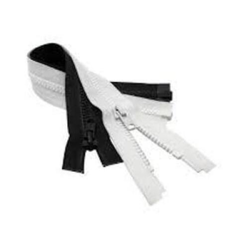DESCRIPTION: (3) PACKS OF ZIPPERS MISC INFORMATION: BLACK AND WHITE RETAIL$: $3.30 PER ZIPPER QTY: 3