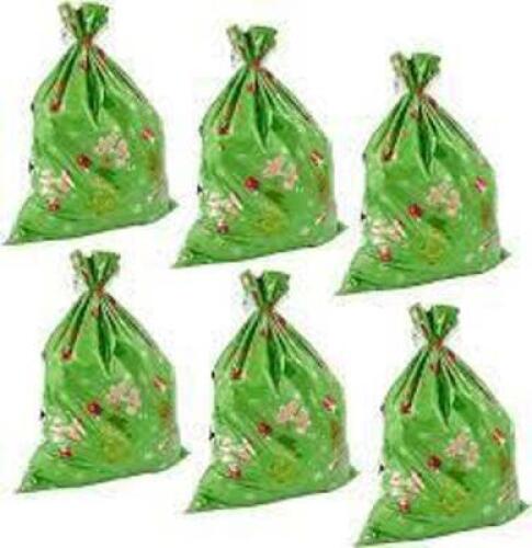 DESCRIPTION: (5) LARGE STORAGE CHRISTMAS BAGS BRAND/MODEL: JOY USA STORE INFORMATION: BLUE WITH GINGERBREAD MEN RETAIL$: $13.09 EA QTY: 5