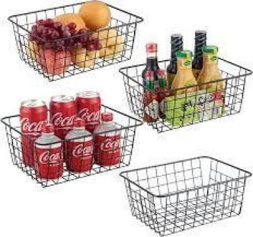 DESCRIPTION: (2) BOXES OF (4) WIRE BASKETS BRAND/MODEL: BLUE PANDA INFORMATION: CHROME SIZE: WIRE RETAIL$: $19.99 EA QTY: 2