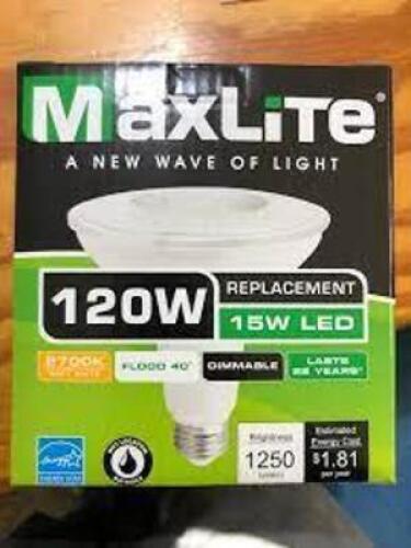 DESCRIPTION: (6) LIGHT BULB REPLACEMENTS BRAND/MODEL: MAXLITE INFORMATION: 120W RETAIL$: $15.93 EA QTY: 6