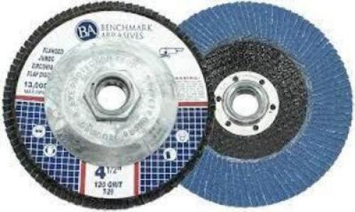 DESCRIPTION: (2) BOXES OF (10) PREMIUM FLAP WHEELBRAND/MODEL: GLOBAL ABRASIVESINFORMATION: AF 120SIZE: 4" X 5/8"QTY: 2