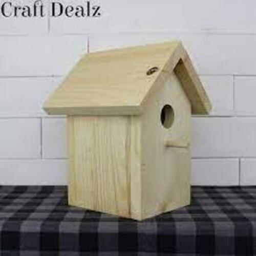 DESCRIPTION: (1) WOODEN SPARROW TRAP BIRDHOUSE BRAND/MODEL: WCS #NWSSTWH INFORMATION: RAW WOOD SIZE: 9"H x 5"W x 5.5"D RETAIL$: $39.95 EA QTY: 1