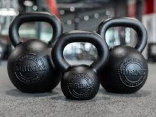 DESCRIPTION: (1) SET OF (4) KETTELBELL SIZE: 5LB TO 20 LB RETAIL$: $80.00 EA QTY: 1