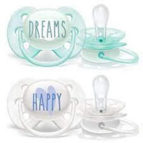 DESCRIPTION: (1) CASE OF (4) PACIFIERS BRAND/MODEL: PHILIPS AVENT ULTRA SOFT RETAIL$: $13.89 EA QTY: 1