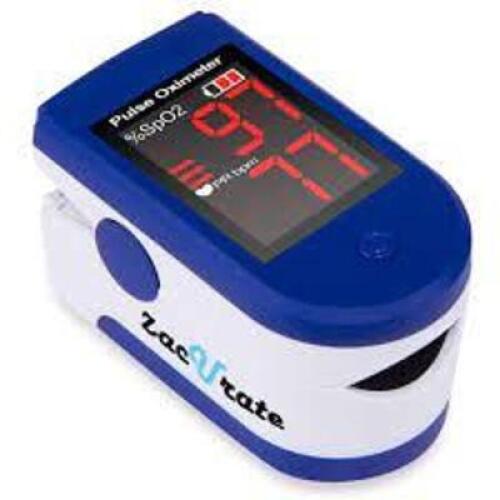 DESCRIPTION: (1) FINGER PULSE OXIMETER BRAND/MODEL: ZAC VRATE RETAIL$: $27.41 EA QTY: 1