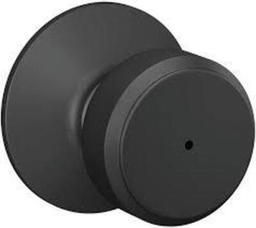 DESCRIPTION: (1) DOR KNOB WITH LOCK BRAND/MODEL: SCHLAGE #F40BWE622 INFORMATION: BLACK RETAIL$: $21.61 EA QTY: 1