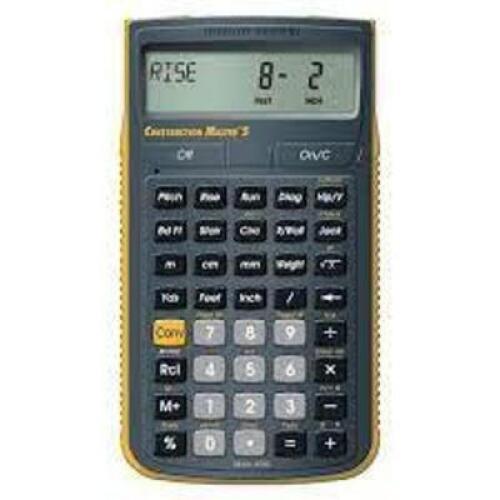 DESCRIPTION: (1) CALCULATOR BRAND/MODEL: CONSTRUCTION MASTER 5 RETAIL$: $40.00 EA QTY: 1