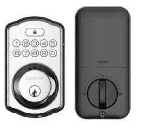 DESCRIPTION: (1) ELECTRONIC KEYPAD DEADBOLT BRAND/MODEL: DEFIANT #1007756871 RETAIL$: $30.00 ea QTY: 1