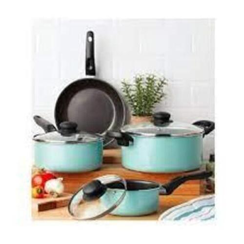 DESCRIPTION: (1) COOKWARE SET BRAND/MODEL: MAINSTAYS RETAIL$: $17.54 EA QTY: 1