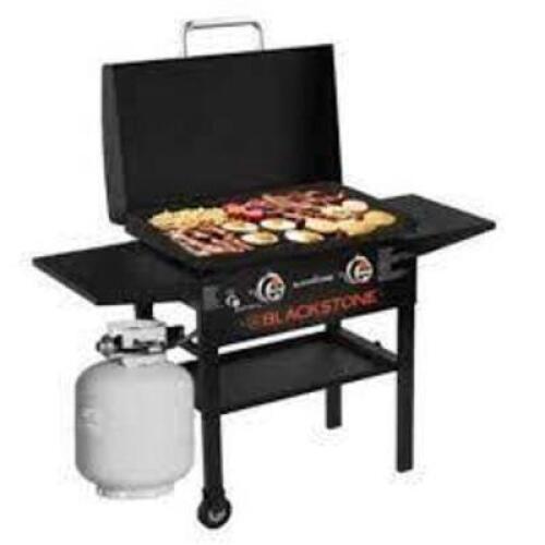 DESCRIPTION: (1) GRIDDLE WITH HOOD AND LEGS BRAND/MODEL: BLACKSTONE SIZE: 22" RETAIL$: $300.00 EA QTY: 1