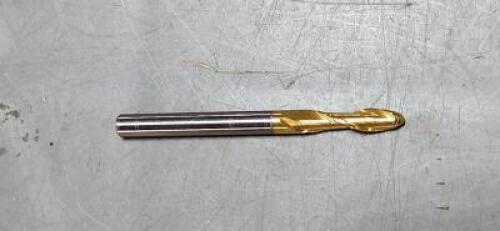 DESCRIPTION: (1) SOLID CARBIDE BALL END MILL BRAND/MODEL: HERTEL 74613324 SIZE: 1/8" DIA 1/2" LOC QTY: 1