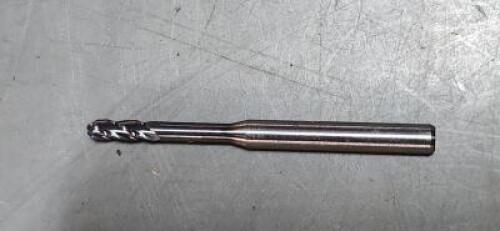 DESCRIPTION: (3) SOLID CARBIDE BALL END MILL BRAND/MODEL: ACCUPRO 58746074 SIZE: 3/32" DIA 9/32" LOC RETAIL$: 39.52 EA QTY: 3
