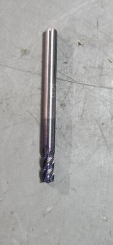 DESCRIPTION: (2) SOLID CARBIDE CORNER RADIUS END MILL BRAND/MODEL: ACCUPRO 08484453 SIZE: 1/8" DIA 1/4" LOC 0.01" RADIUS QTY: 2