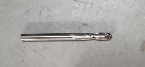 DESCRIPTION: (1) SOLID CARBIDE BALL END MILL BRAND/MODEL: HERTEL 88248919 SIZE: 1/4" DIA 1/2" LOC QTY: 1