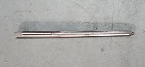 DESCRIPTION: (1) HSS TAP PIN REAMER BRAND/MODEL: VC 01401008 SIZE: #0 PIN, 0.1287" SM END 0.1638" LG END 11/64" SD QTY: 1