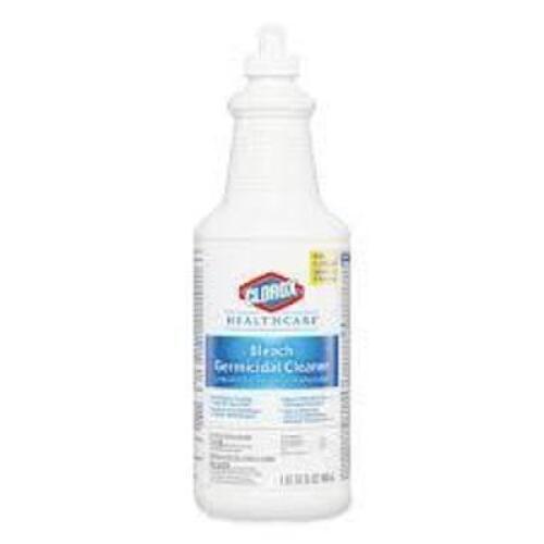 DESCRIPTION: (6) BLEACH GERMICIDAL CLEANER BRAND/MODEL: CLOROX HEALTHCARE SIZE: 1 QT RETAIL$: $14.49 EA QTY: 6