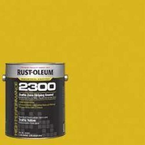 DESCRIPTION: (1) TRAFFIC ZONE STRIPING ENAMEL BRAND/MODEL: RUST OLEUM 2300 INFORMATION: TRAFFIC YELLOW SIZE: 1 GALLON RETAIL$: $100.00 EA QTY: 1