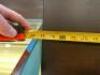 30' SALES DISPLAY COUNTER WITH MAPLE HARDWOOD TOPS AND WHITE ENGINEERED BASES. IN (6) SECTIONS. - 9
