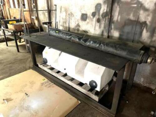 8' X 3' HEAVY DUTY METAL FABRICATION TABLE,