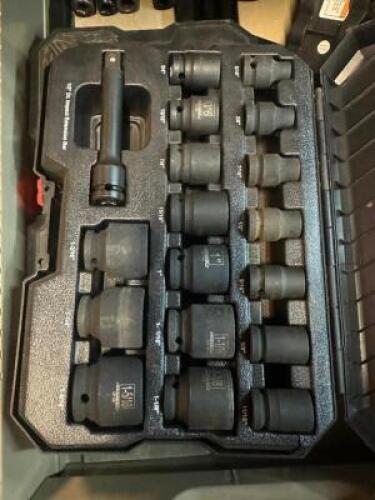 (2) 18 PIECE SOCKET AND WRENCH SETS.