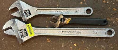 (3) ASSORTED LARGE CRECENT WRENCHES