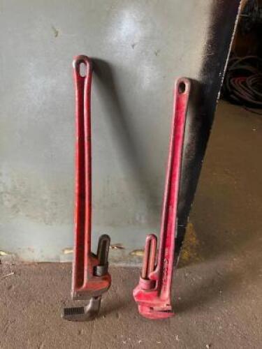 (2) HEAVY DUTY 36" PIPE WRENCHES