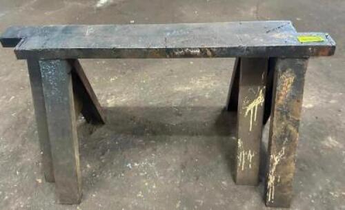(2) SMALL WOOD SAW HORSES.