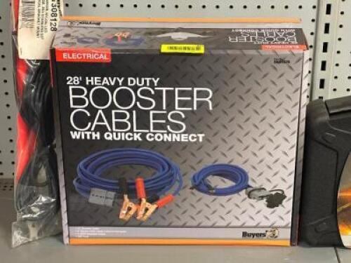 28' HEAVY DUTY BOOSTER CABLES WITH QUICK CONNECT