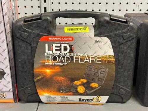 LED RECHARGEABLE 4 PACK ROAD FLARE KIT