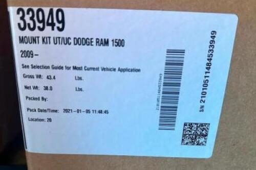 WESTERN 33949 MOUNT KIT UT/UC DODGE RAM 1500 2009-