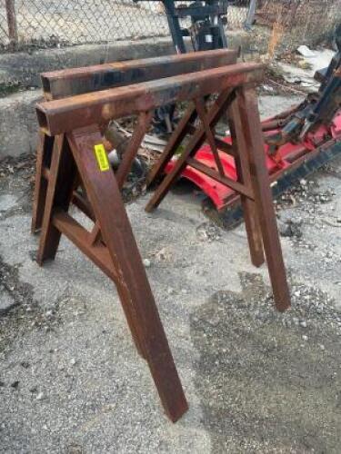 (2) METAL SAW HORSE STANDS