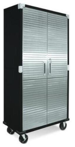 DESCRIPTION: (1) ULTRAHD TALL CABINET BRAND/MODEL: SEVILLE/UHD20143B INFORMATION: SATIN GRAPHITE/LOADING CAPACITY: 600 LB RETAIL$: $350.00 SIZE: 36"L