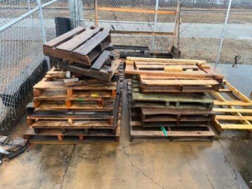 (10) ASSORTED LARGE SHIPPING PALLETS
