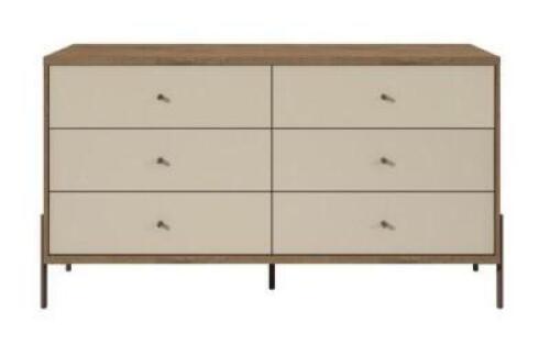 DESCRIPTION: (1) DOUBLE DRESSER BRAND/MODEL: MANHATTAN COMFORT/350594 INFORMATION: 6-DRAWER/OFF-WHITE RETAIL$: $331.53 SIZE: 59.06"W X 32.48"H X 18.5"